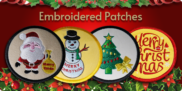 Christmas embroidered patches